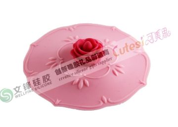 High Temperature Food Grade Silicone Cup Lid Cover Kitchen Cooking Utensils
