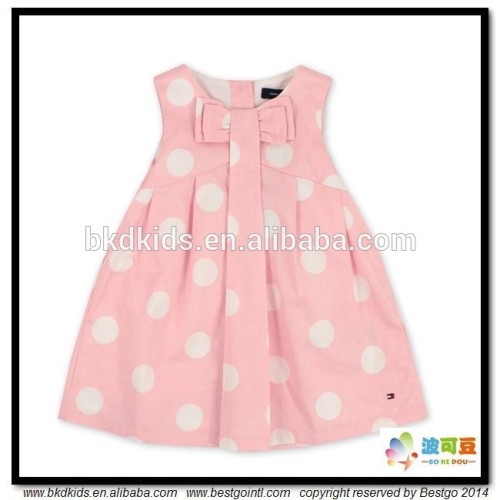 BKD polka dots 100% cotton infant dresses kids clothes china