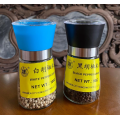 Black pepper granules for pasta cooking