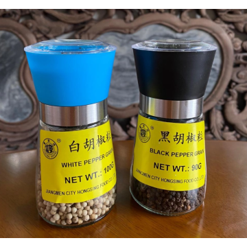 Black pepper granules for pasta cooking