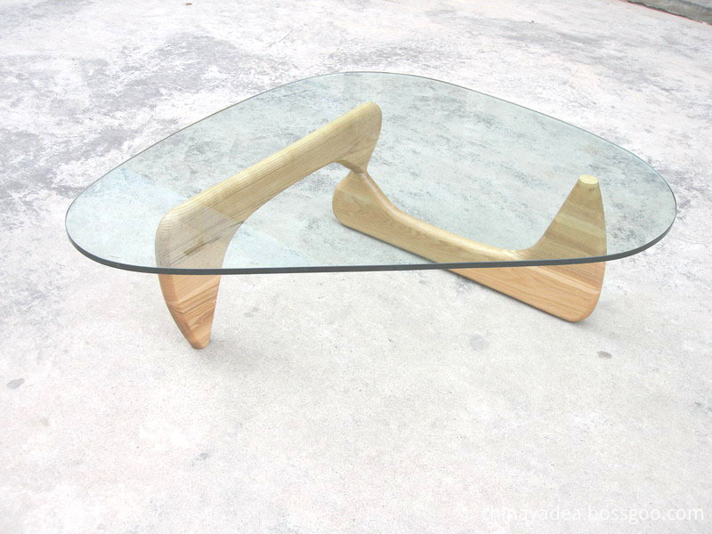 Isamu Noguchi Coffee Table with glass top