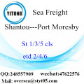 Haven Shantou LCL consolidatie naar Port Moresby