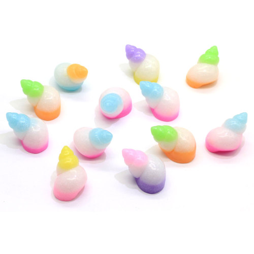 Lovely Sea Snail Shaped Resin Cabochon Flatback Bead For DIY Toy Decor Bead Charms Bedroom Ornaments Bead Slime