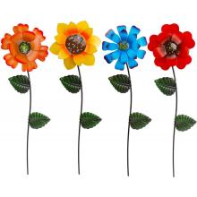 4 Pack Flower Garden Stakes Decor