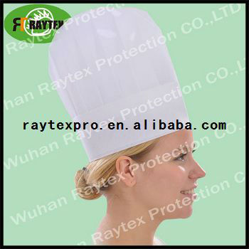 round shape disposable terylene chef cap