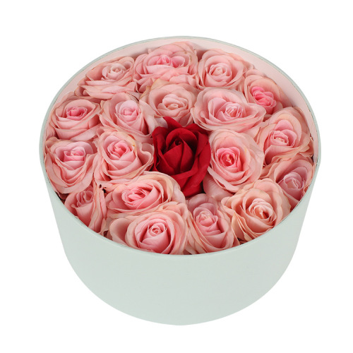 Anpassade konserverade blommor Gift caja de Round Box