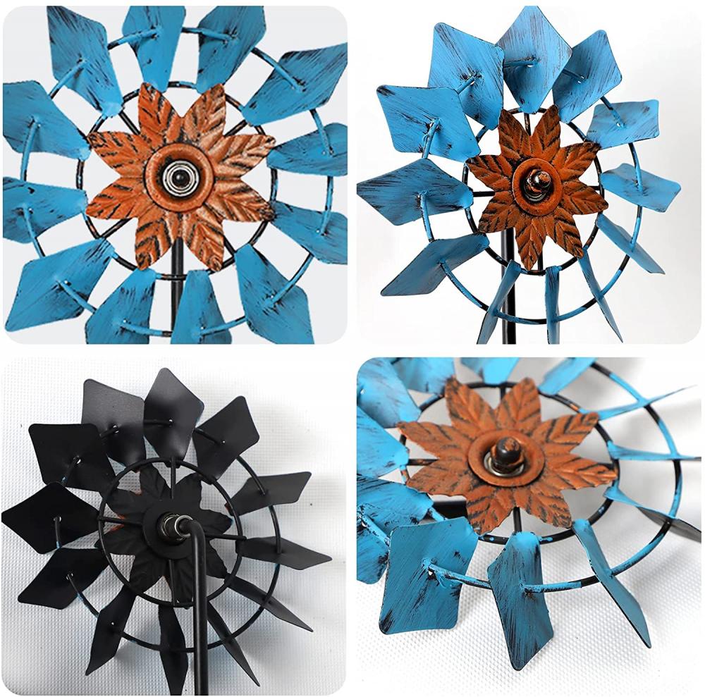 3 giradores de vento com estaca de metal