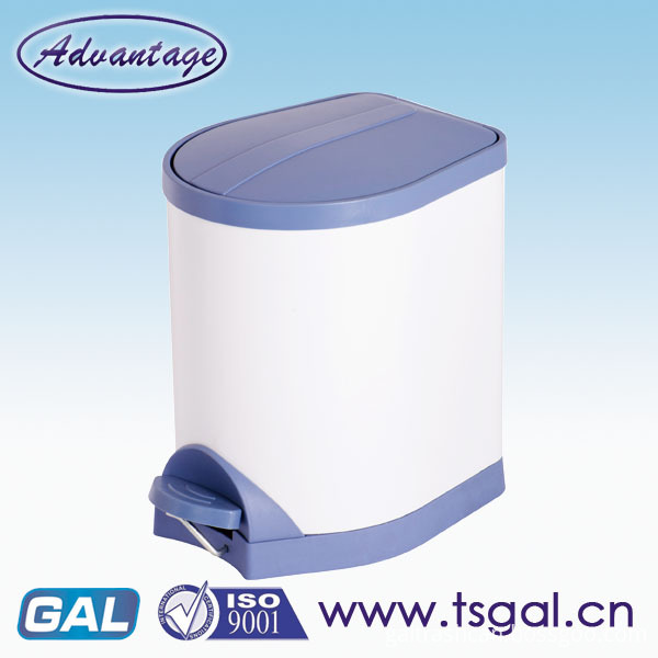 Plastic soft close color waste bin