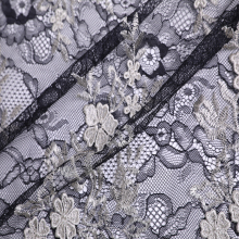 Fashion 3D Flower Embroidery  On Lace Ground