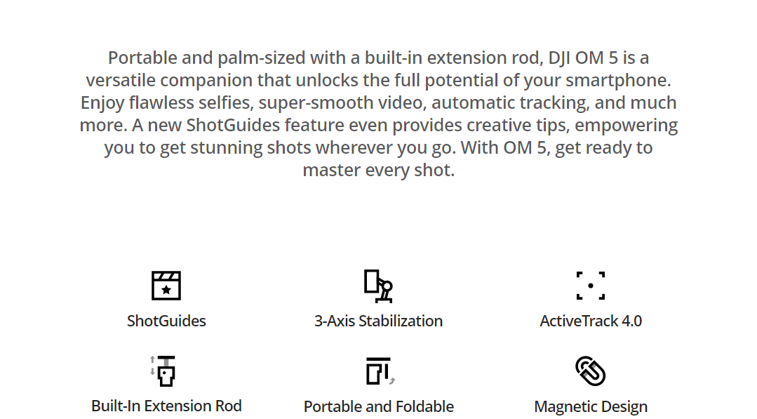 DJI OM5 3-Axis Handheld Gimbal Active Track 4.0 Portable and Foldable OM 5 Original New In Stock for smartphone gimbal