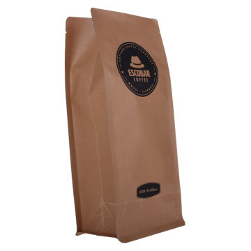 Biodegradable Compostable Pla Kraft Paper Flat Bottom Pouch