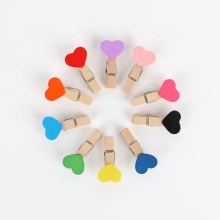 New Design Mini Wooden Clothespins Colored Craft Clips