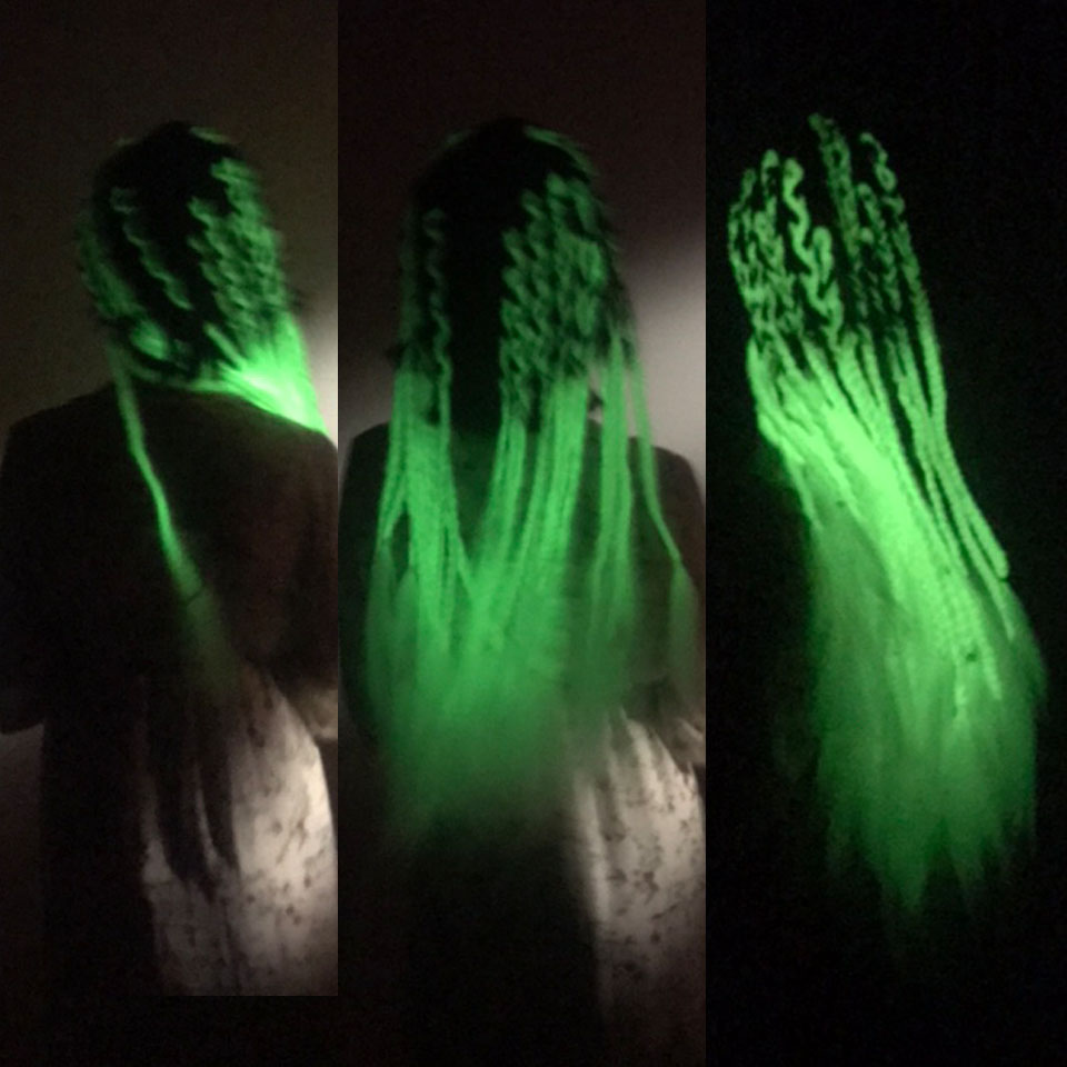 Cosplay Wholesale For Sale Long  Fluorescence Crochet Women Ladies Soft Styles Synthetic Cheap Ombre Colorful Braids For Hair