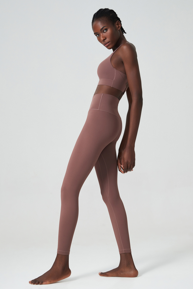 Женские брюки для йоги из спандекса и нейлона с высокой талией High Waisted Women Spandex Nylon Yoga Pants