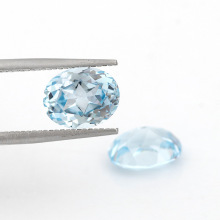 High-Quality Lake Blue Oval Cut Paraiba Yttrium Aluminum Garnet Lab-Grown Garnets for Jewelry