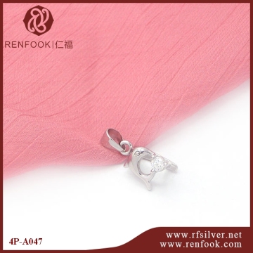 Silver jewelry online sterling silver stone moon pendant bail