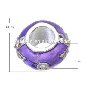 DIY tube shape Tibetan brass enamel cloisonne beads for making jewelrys