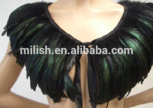 Garment ornament Largo zona plumas feather collar strip MW-0183