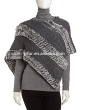 YR873 Fashion Yarn and Rex Rabbit Fur Ponchos/Shawls Women Winter
YR873 Fashion Yarn and Rex Rabbit Fur Ponchos Women
