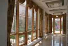 wood mullion-transom system window