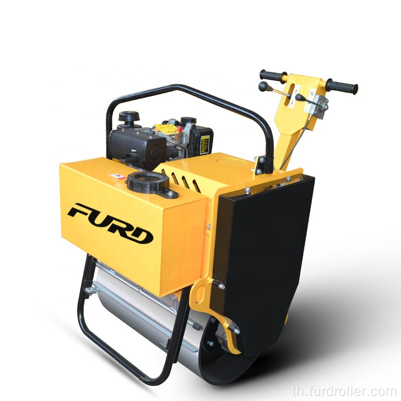 เครื่องจักรก่อสร้างถนน 285kg เครื่องอัดรถบดถนนพร้อมเครื่องยนต์ขาย FYL-D600