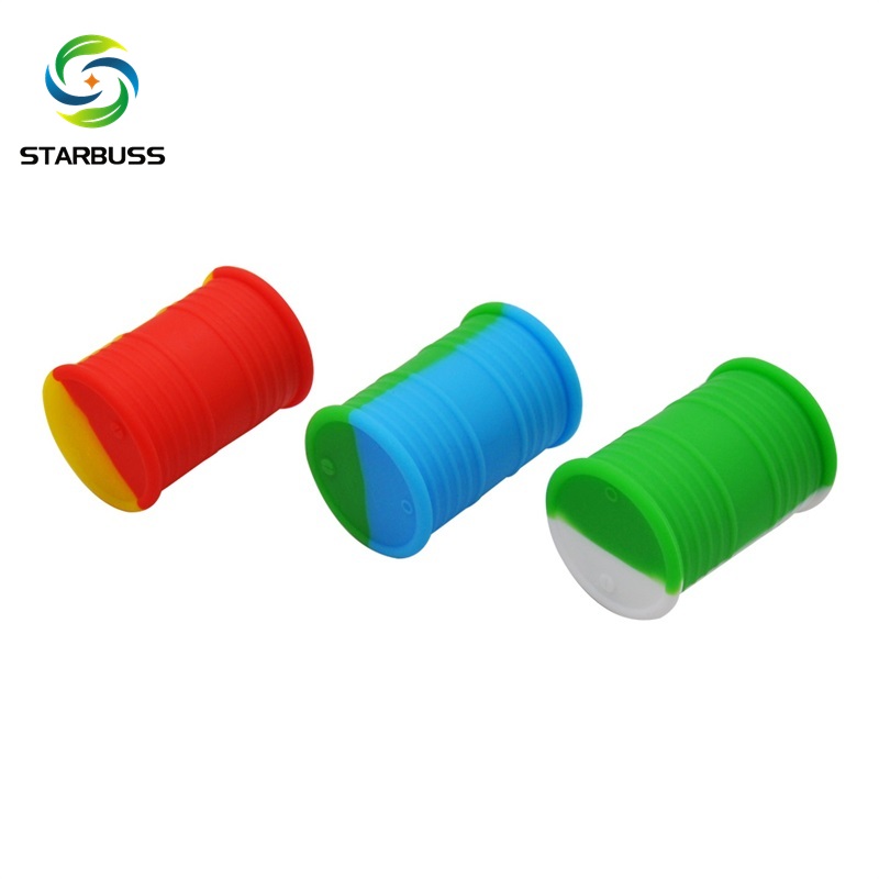 16ML Small Silicone Wax Oil Jar Dabs Container Cooking Oil Storage Case Barrel Shape Design