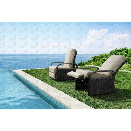 Vườn có thể điều chỉnh ngoài trời Lounger Sun Bed