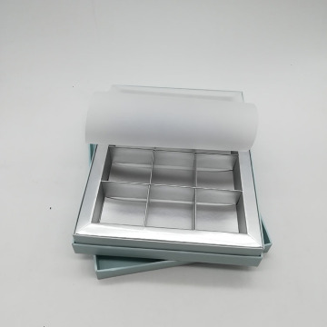 Silver Color Square Chocolate Paper Craft Box