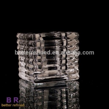 Heavy Glass cube candle holder wholesale