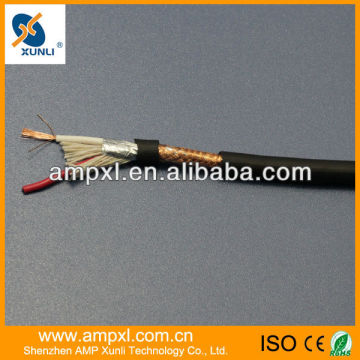 Low noise double shielded microphone cable