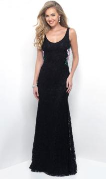 Scoop Neck Sleeveless Embroidery Prom Dress