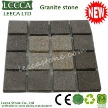 Red porphyry yellow square pattern paving stone