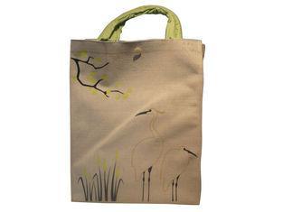 Double Crane Gunny Bag, Reusable Carrier Bags With Button C