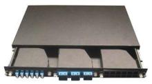 Telecommunications subscriber loop fiber patch panel with 3