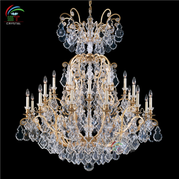 Large Wrought Iron Candle Chandelier Light