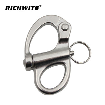 Stainless steel 316 fixed bail swivel eye snap shackles d rings shackles