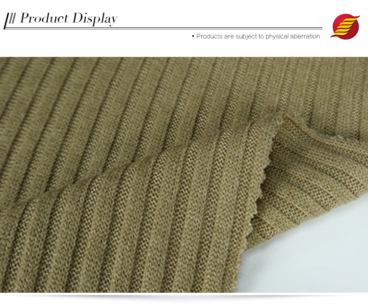 Hot sale different types of 4x4 ribbed textile  knit rayon nylon rib polyamide fabric