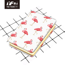 Flamingo style metal cover notebook