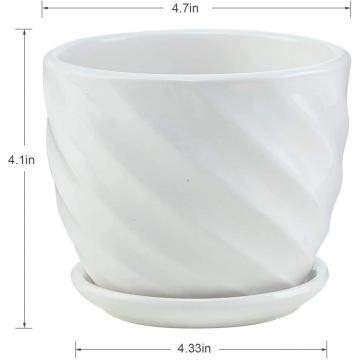 4.7 Inch Cylinder Ceramic Planters