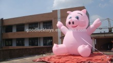 2016 Custom new design Full printinginflatable pig balloon,giant flying inflatable pig balloons