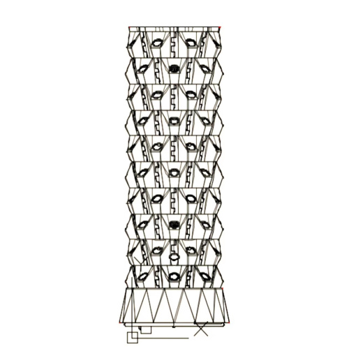 Coluna de Sistemas de Torre Vertical Hidropônica