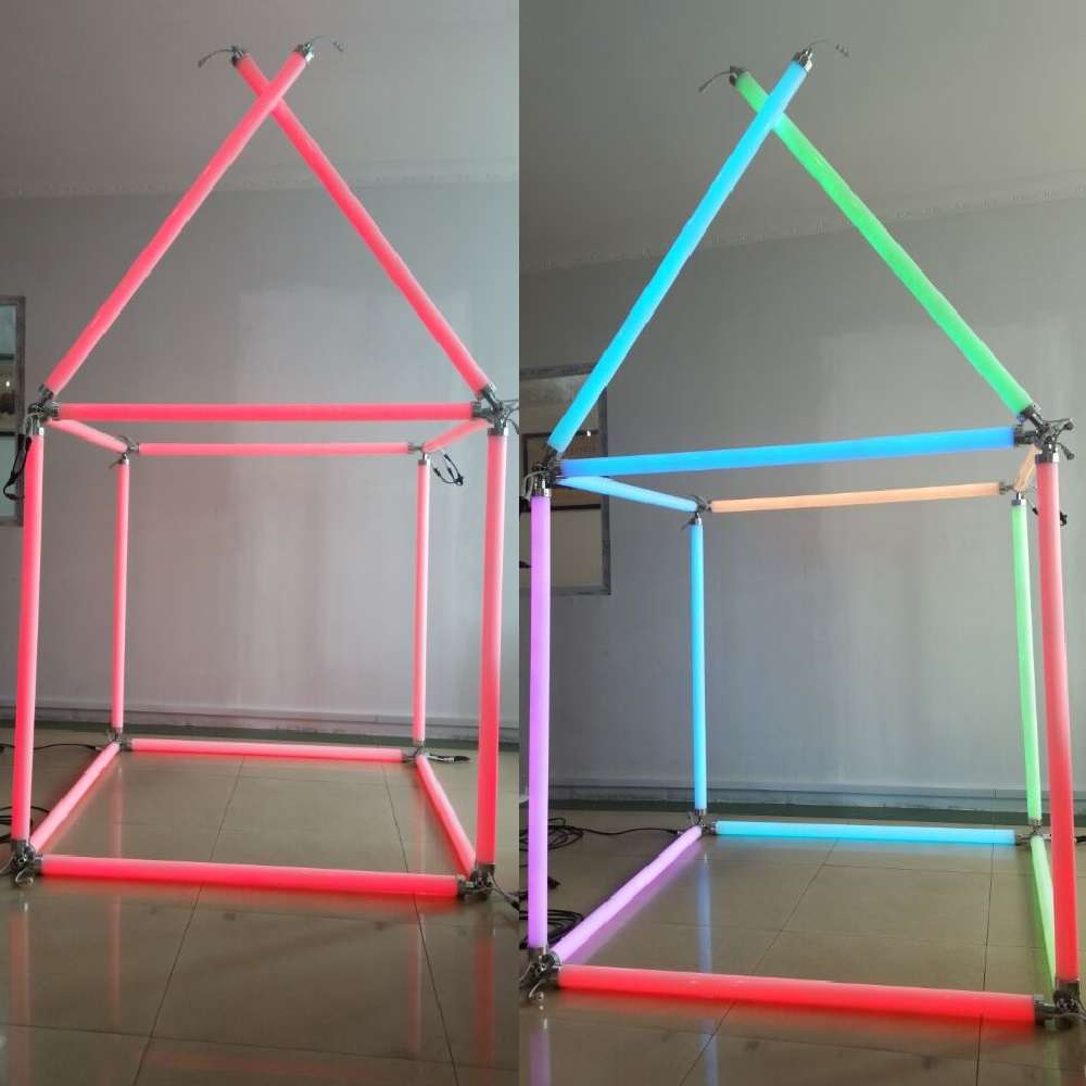 Tam rəngli 3D DMX512 Darlable RGB piksel yüngül boru