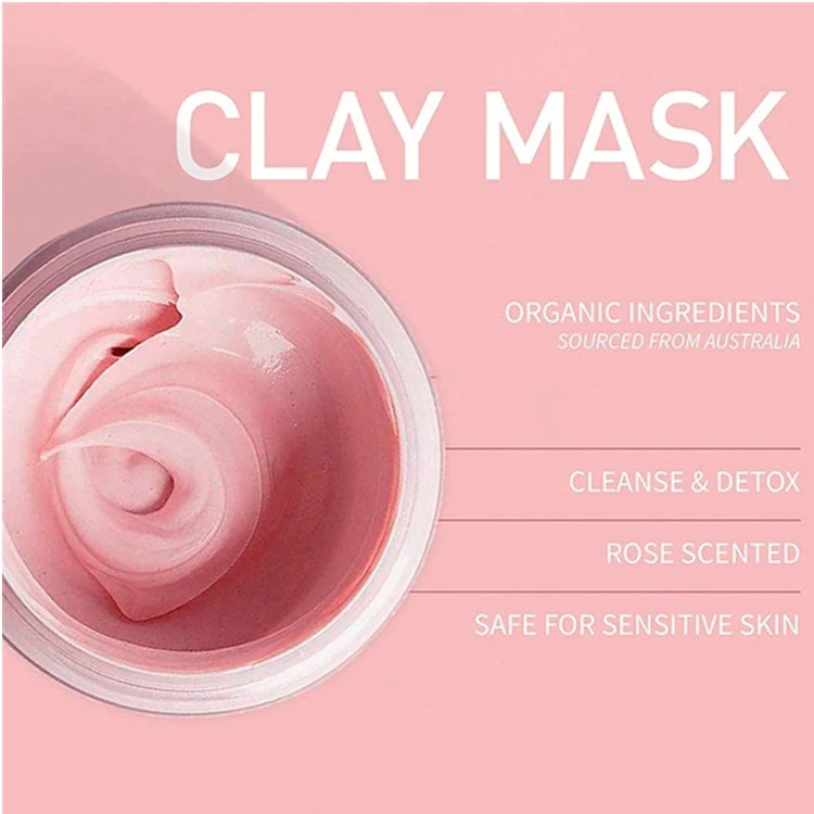 OEM/ODM Clay Facial Care Exfoliating Whitening Pore Cleansing Facial Mud Mask