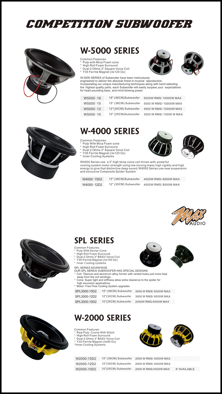 Competition Subwoofers