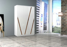 Modern white high gloss bedroom wardrobe