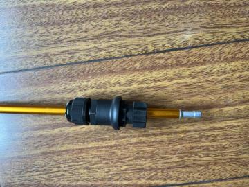 Folding flagpole with flagpole support