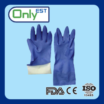 Supplier of cleaning dip flocklined latex household glove