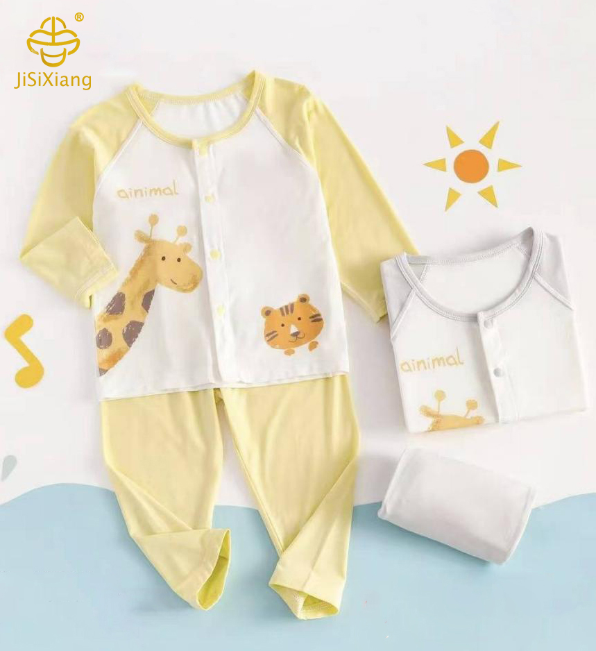 어린이 재미있는 만화 유아와 어린 아이들을위한 집의 옷을 인쇄했습니다. Children's Fun Cartoon Printed Home Clothes for Infants and Young Children