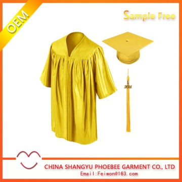 Bright gold graduation child gown