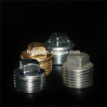 Square head and male thread end pipe plug